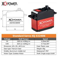 Servomoteur 35KG 40KG 45KG 180 degrés étanche 6.8V à couple élevé, servo numérique à engrenages entièrement métalliques pour voitures RC 1/8 1/10
