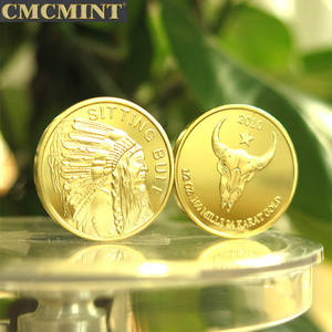 金メッキ卸売1/2オンス。100ミルゴールドメッキ3ラウンドインディアンシッティングアイテム3の3ラウンドコインB70 - Product Image 4