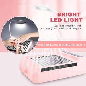 Nail Dust Collector, Adjustable Suction, Professional Nail Fan Dust Collector With Light Manicure Dust Collector - Product Image 5