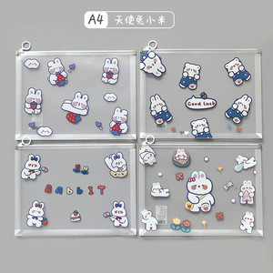 Trong suốt A4 không thấm nước trượt túi PP sinh viên kiểm tra giấy Buggy Túi tập tin túi dày bán buôn văn phòng phẩm - Product Image 6