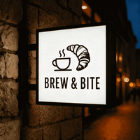 Insegna Luminosa a Cubo LED in Acrilico Personalizzata, Impermeabile, da Parete o Soffitto per Caffè, Negozi e Ristoranti
