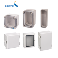 Boîtiers étanches articulés en plastique ABS Saipwell IP67 pour boîtiers électroniques, boîtes de jonction électriques transparentes