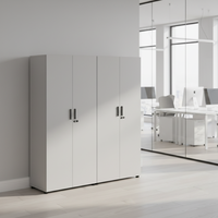Armoire de classement verticale à double porte mobile de qualité supérieure, rangement de documents, construction en bois massif, bureau d'entreprise, atelier, grande taille
