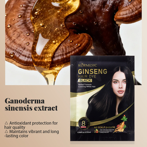 KORMESIC Shampoo Colorante per <span class=keywords><strong>Capelli</strong></span> 3 in 1 con Ginseng, Nero e Marrone, Senza Ammoniaca, Semi-Permanente, Copre i <span class=keywords><strong>Capelli</strong></span> <span class=keywords><strong>Bianchi</strong></span>, 25ml, Etichetta Privata - Product Image 5