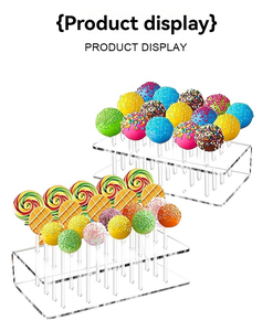Espositore per lecca-lecca Jinda con 15 fori, in plastica trasparente, ecologico, moderno, autoportante e galleggiante, per decorazioni per feste di compleanno - Product Image 2