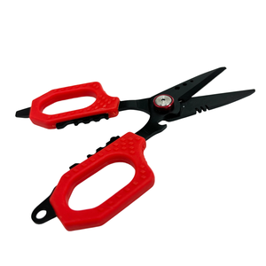 Ciseaux <span class=keywords><strong>de</strong></span> pêche multifonctionnels <span class=keywords><strong>de</strong></span> 5 pouces avec lames dentelées et coupe-fil latéral pour couper les lignes tressées - Product Image 4