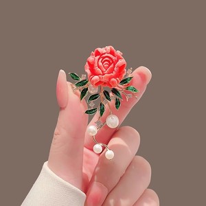 Accessoires de cheongsam haut de gamme pour costumes anciens, broches rétro, corsages de niche pour femmes, fleur de perle luxueuse - Product Image 1