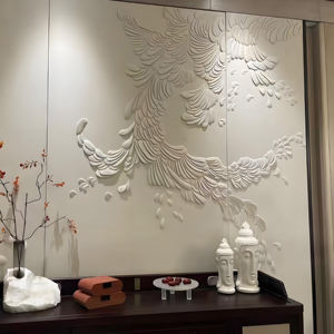 Panel dekorasi Interior rumah, hiasan timbul kulit 3D mewah tahan lama Modern untuk ruang tamu TV latar belakang dinding fleksibel - Product Image 5