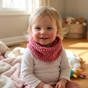 وشاح أطفال طويل بلون واحد بنمط متعرج لطيف مقاوم للرياح دافئ صديق للبيئة ناعم محمول قابل للغسل للجنسين لجميع المواسم - Product Image 3