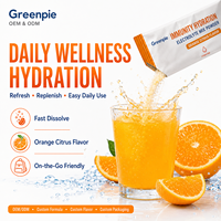 Poudre d'électrolytes hydratants Greenpie Private, saveur orange-agrumes, complément alimentaire, bien-être quotidien, poudre d'électrolytes