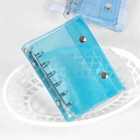Lot de 10 couvertures de classeur à anneaux en PVC souple (5/6 anneaux) avec 2 boutons-pression pour pages de planificateur, recharge de pages format A6/A7/M5