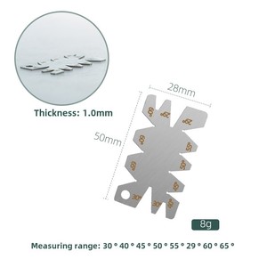 Outil <span class=keywords><strong>de</strong></span> mesure <span class=keywords><strong>de</strong></span> rapporteur <span class=keywords><strong>de</strong></span> bord avant en acier inoxydable à 118 degrés personnalisable modèle d'<span class=keywords><strong>angle</strong></span> <span class=keywords><strong>de</strong></span> jauge <span class=keywords><strong>de</strong></span> tournage OEM - Product Image 5