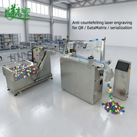 Imprimante de marquage laser UV à alimentation automatique haute vitesse BMG pour couvercles en PET/plastique avec vérification OCR/code QR Ligne de tri de capsules avec rejet de servosortisseurs