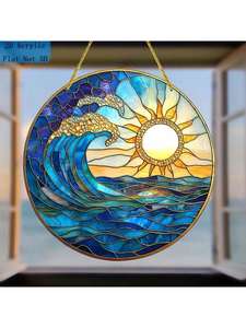 1PC Rise Over The Sea Artistic Window Catcher, 19,99 cm X, decoración de primavera, regalo del Día de San Valentín, hombres, Navidad, <span class=keywords><strong>Wom</strong></span> - Product Image 2