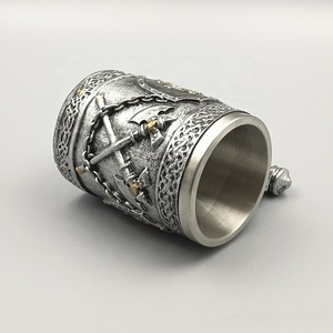 Copa de Vino Medieval Creativa e Individualizada, Copa de <span class=keywords><strong>Cerveza</strong></span> de Acero Inoxidable, Copa de <span class=keywords><strong>Cerveza</strong></span> con Forma de Hacha de Batalla, Copa de Agua - Product Image 4