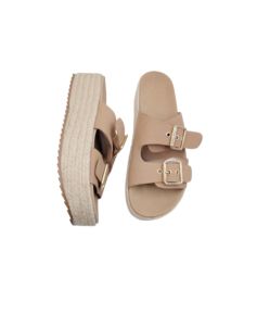 Excellente vente en gros, nouvelle conception, sandales en jute tendance pour femmes, bout en daim, dessus en PU, toutes saisons, service de logo personnalisé en Chine - Product Image 4