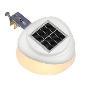 Lampe murale solaire LED extérieure étanche pour clôture de jardin, éclairage décoratif, angle de faisceau de 20 degrés, diffuseur en polycarbonate - Product Image 1