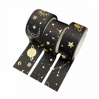 Vente en gros de ruban adhésif personnalisé imprimé coloré de masquage feuille d'or Logo Kawaii papier bricolage Washi rouleaux de ruban adhésif