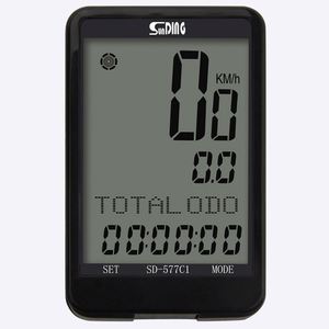 SUNDING SD-577C1 Không Dây Xe Đạp Máy Tính Không Thấm Nước LCD MTB Road Bike Đo Dặm Với Đèn Nền Thời Gian Nhiệt Độ 8 Ngôn Ngữ HOT - Product Image 4
