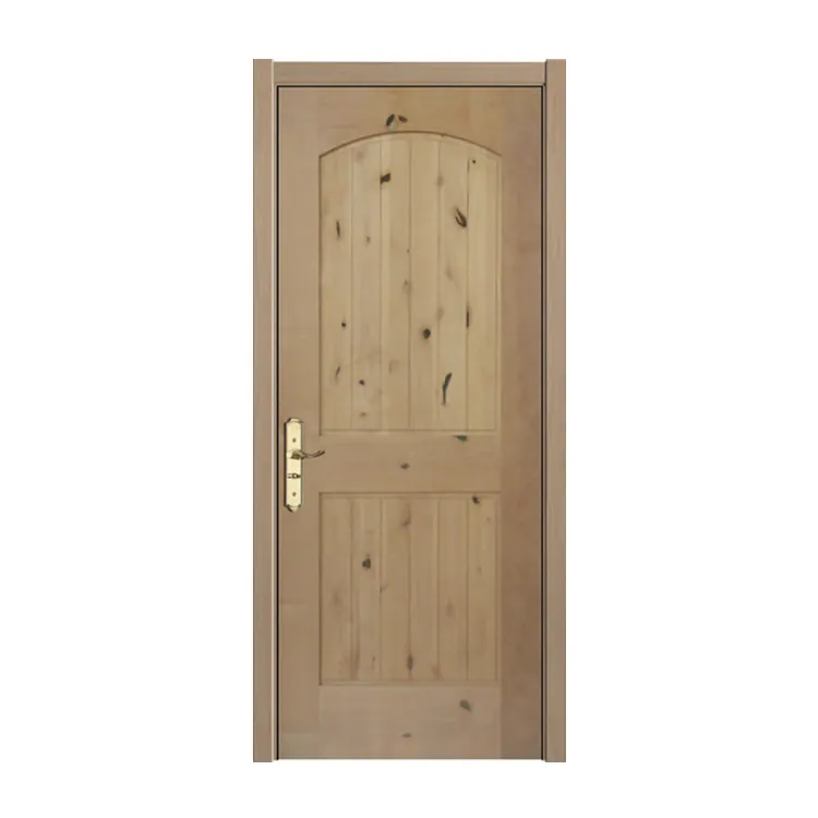 Porte intérieure en bois, à noeud, pour l'intérieur, avec partie en Arc, 2 panneaux
