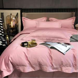 Ensemble de literie écologique, minimaliste moderne, adapté aux familles, hypoallergénique, 100% coton, 300 fils, <span class=keywords><strong>drap</strong></span> plat - Product Image 6