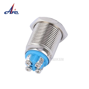 Tombol tekan tempel tahan air 16mm, kepala datar tinggi dengan sekrup 4pin 1tidak tombol terbuka biasanya lampu LED untuk mobil - Product Image 5