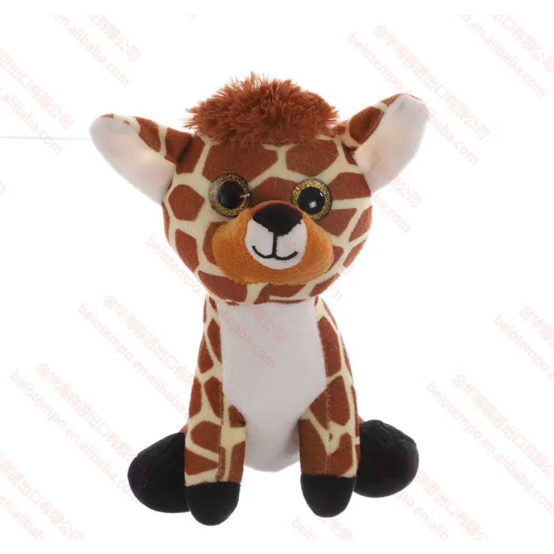 Оптовая продажа, плюшевая игрушка жирафа, OEM/ODM, лидер продаж, плюшевый жираф со вспышкой, большие глаза, прекрасный плюшевый жираф на заказ