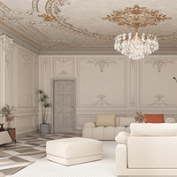Chine Foshan usine fleurs panneau de plafond médaillons décoratifs en mousse PU couleur personnalisée