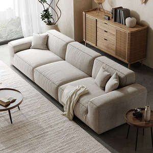 Sofá de Estilo Nórdico con Relleno de Plumón, Líneas Sencillas, Venta Directa de Fábrica en Foshan, Personalizable para Apartamentos - Product Image 3