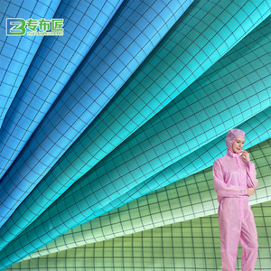 100% polyester antistatique 0.5 tissu sergé à grille vêtements de travail d'atelier sans poussière et de protection avec doublure pour une utilisation en atelier - Product Image 2