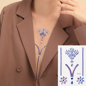 Autocollants <span class=keywords><strong>de</strong></span> tatouage temporaires personnalisés OEM, style américain, écologiques, en résine acrylique, <span class=keywords><strong>strass</strong></span>, imperméables, pour le <span class=keywords><strong>visage</strong></span> et le corps - Product Image 1