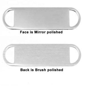 义乌赛隆不锈钢手镯连接器，带2圈定制形状圆形矩形板宠物ID滑梯狗牌 - Product Image 2