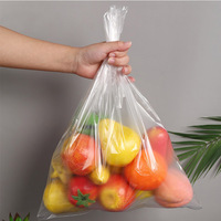 Supermarkt plastic produce zakken op rol, voor fruit, groenten, brood, voedselverpakkingen, opbergzakken, transparant