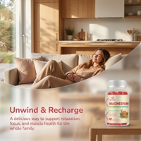 Qbioflex OEM/ODM Gummies pour le sommeil des enfants avec glycinate de magnésium, vitamine L-théanine, saveur fraise, complément alimentaire à base de plantes
