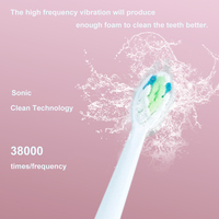 Brosse à dents électrique sonique rechargeable pour adultes, personnalisable, soins d'hygiène buccale, étanche IPX7, poils doux