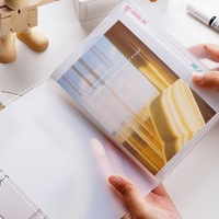 Album photo transparent mat en PP de 6 pouces fabriqué en Chine pour les étudiants, pour collectionner des cartes postales et des autocollants de célébrités, livre souvenir