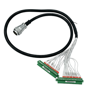 Conjunto de Cabos para Automação Industrial com Conector Circular de Aviação e Bloco de Terminais para Máquinas CNC e Produção IATF 16 - Product Image 1