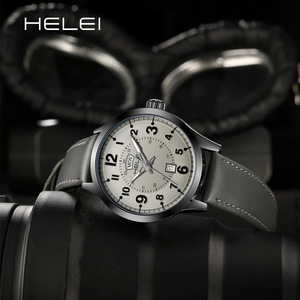 Montres en cuir véritable pour hommes, calendrier, date, étanches, style classique, montres à quartz pour hommes, style business décontracté, montre lumineuse <span class=keywords><strong>Timex</strong></span> - Product Image 1
