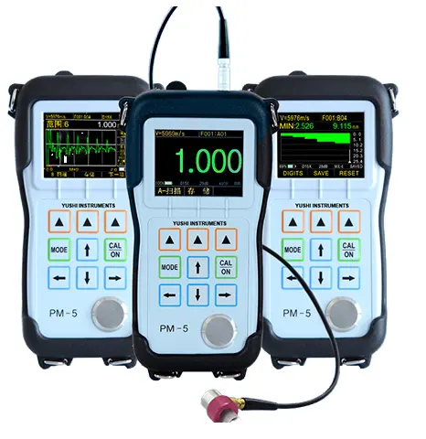 Equipamento de teste de medidor de espessura ultrassônico de alta precisão série PM-5 para medições precisas