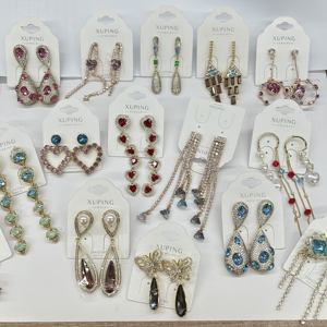 Xuping Sieraden Groothandel Kwastjes Parelmoer Hart Ketting Koreaanse Mode Charme Hanger Bengelen Lange Vrouwen Oorbel - Product Image 1