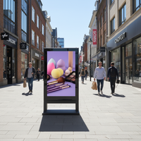 Affichage publicitaire numérique vertical à ouverture latérale, étanche IP65, totem LED double face pour extérieur, OEM ODM