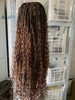 Perruque Bohème Tressée à la Main en Dentelle Complète LD024 pour Femmes, Cheveux Bouclés Bohèmes avec Cheveux de Bébé, Ligne de Cheveux Naturelle et Conception Respirante – En Stock