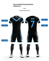 Ensemble d'uniformes de football personnalisés imprimés par transfert thermique, respirants, antibactériens, avec pantalon à taille élastique, numéros et noms d'équipe personnalisés
