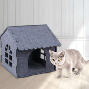 Nueva Casa para Gatos Plegable, Acústica, de Fieltro de Poliéster, Moderna y Sostenible, de Alta Calidad, con Diseño Impreso y Logotipo Personalizado - Product Image 4