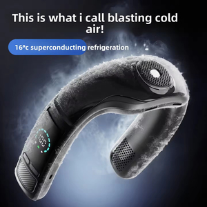 6000mAh Rechargeable Neck <b>Fan</b>, Semiconductor Cooling & LED Display, Lightweight <b>Mini</b>, Silent Surround Airflow Portable - Product Image 5