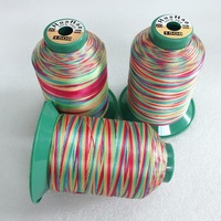 Polyester dikiş ipliği, çok renkli gökkuşağı dikiş ipliği