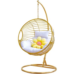 Mobilier <span class=keywords><strong>de</strong></span> loisirs en acier inoxydable, chaise pivotante suspendue <span class=keywords><strong>de</strong></span> jardin, Patio extérieur, chaise pivotante pour hôtel, chaise oeuf en métal - Product Image 1