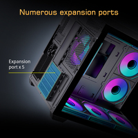 Boîtier Micro ATX compact Lovingcool, petit format, verre panoramique, SFF, flux d'air haute efficacité, construction compacte, économie d'espace sur le bureau