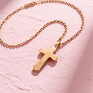 Titan-Stahl Kreuz Großer Anhänger Halskette mit Dreischichtiger Box-Kette Jesus-Kreuz Kruzifix für Männer Teenager Jungen Schmuck - Product Image 5