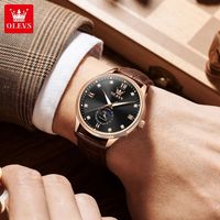 Pour OLEVS 7039 luxe affaires diamant mécanique montre automatique étanche horloge à main Phase de lune Date plongeur hommes Couple